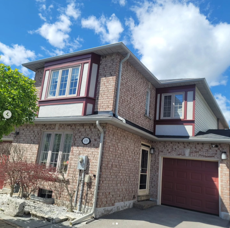 Gutter and downspout replacement by Kubura Siding in Woodbridge Ontario